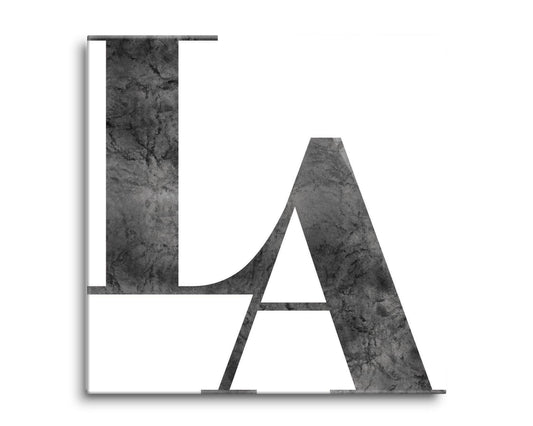 Modern White Louisiana Initials | Hi-Def Glass Art | Eaches | Min 2