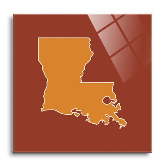 Louisiana Colorful State Shape | Hi-Def Glass Art | Eaches | Min 1