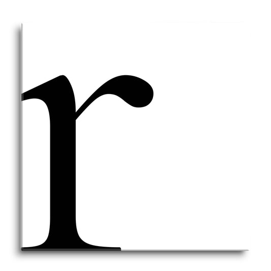 Minimal Monogram R | Hi-Def Glass Art | Eaches | Min 1