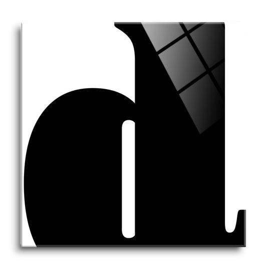 Fun Chunky Monogram D | Hi-Def Glass Art | Eaches | Min 1