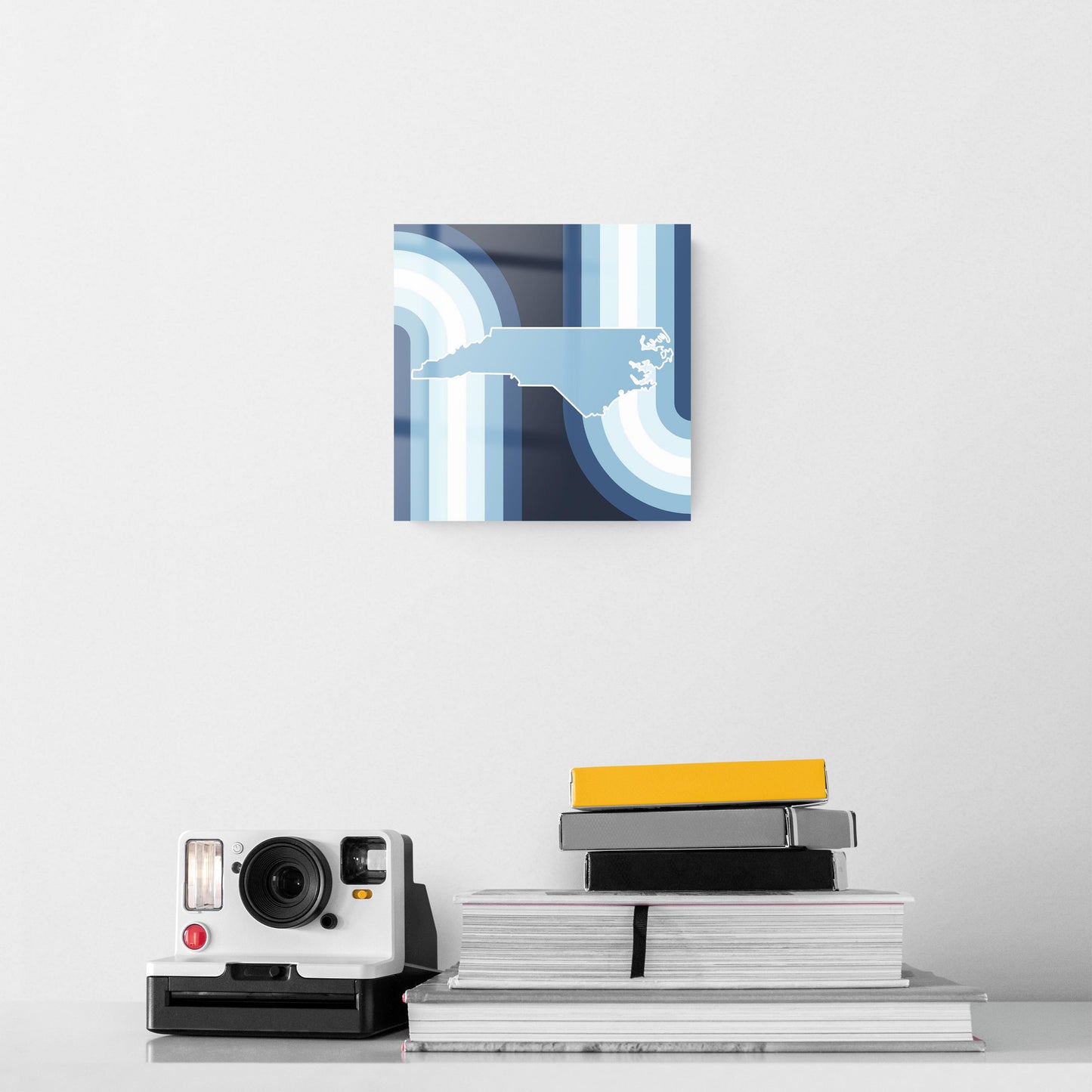Blue Shades North Carolina State Retro Thick Lines | Hi-Def Glass Art | Eaches | Min 2