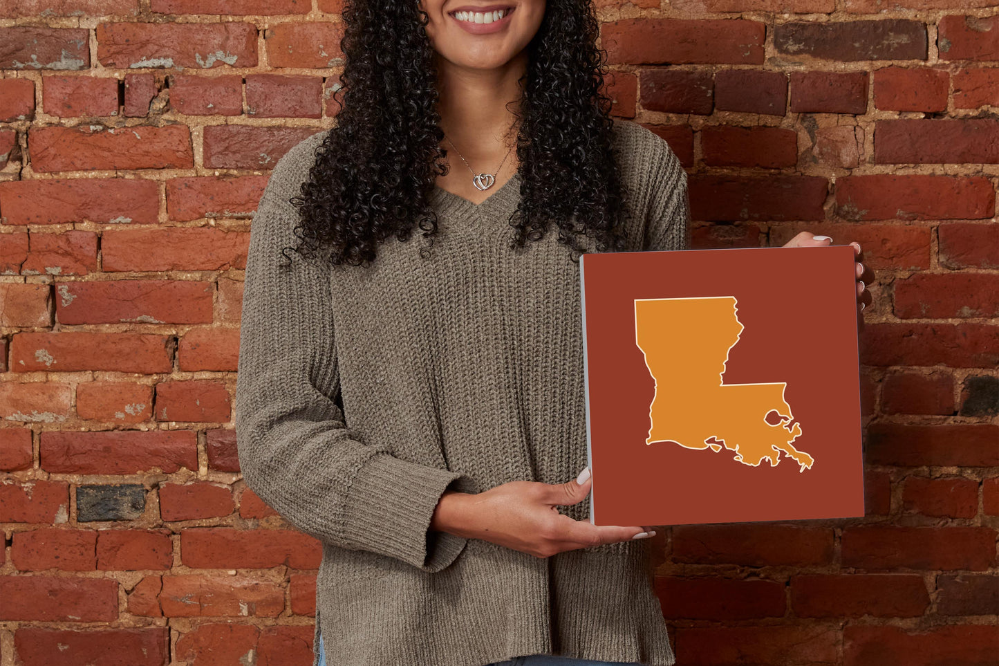 Louisiana Colorful State Shape | Wood Block | Eaches | Min 2