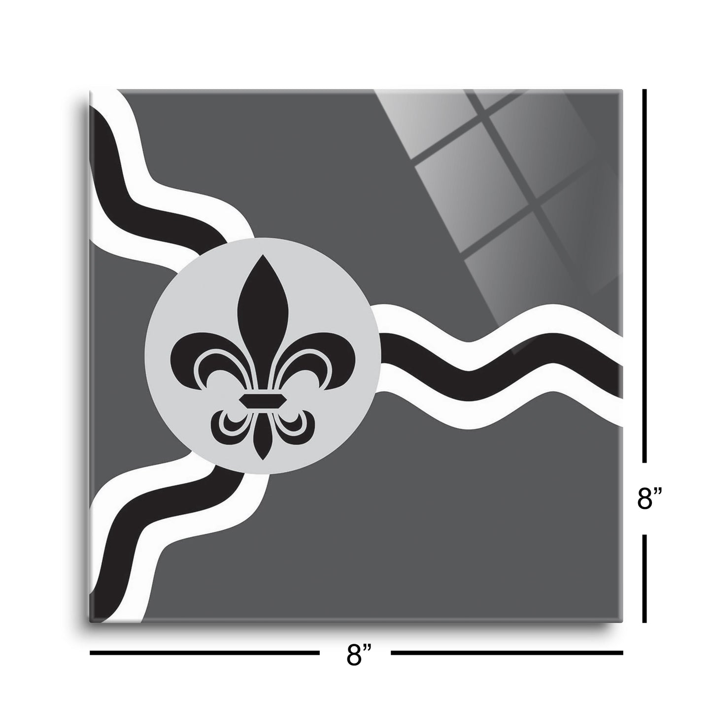 Minimalist B&W Missouri St Louis Flag | Hi-Def Glass Art | Eaches | Min 2