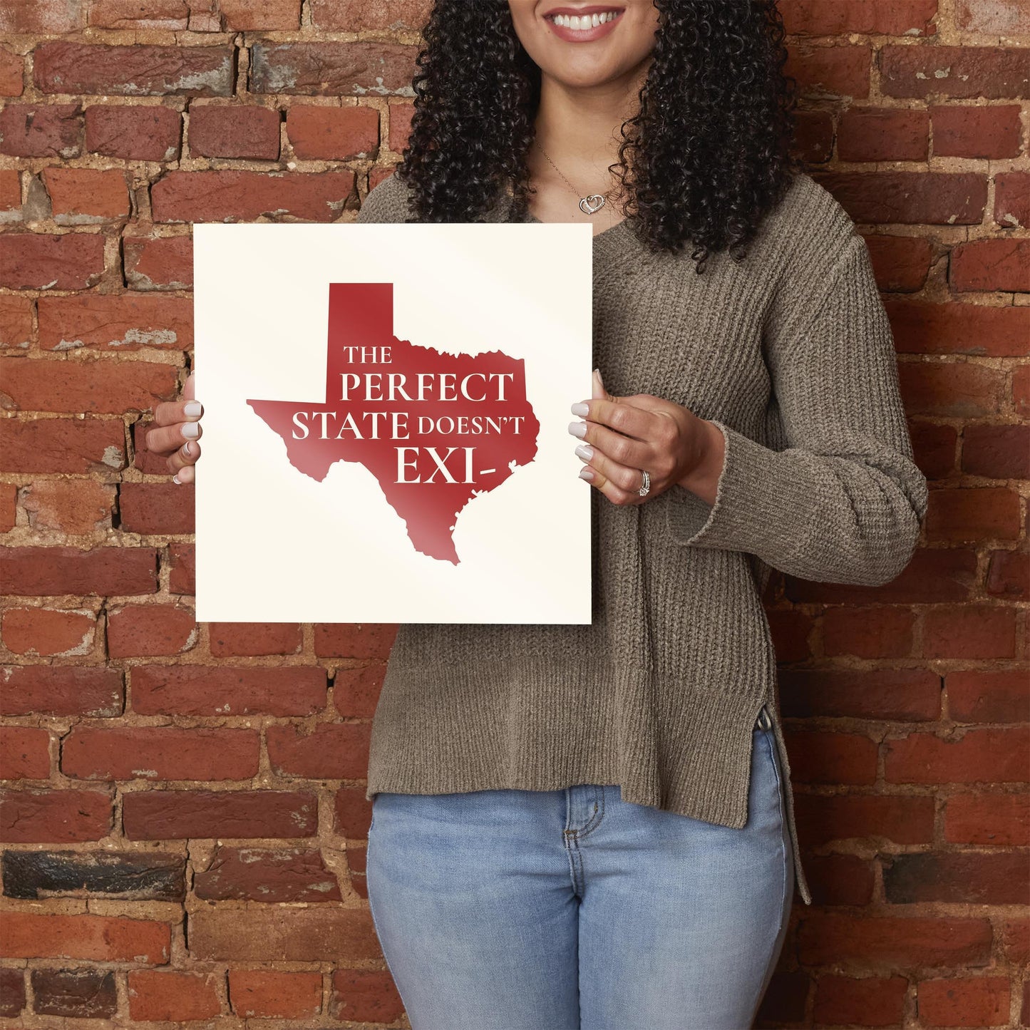 Modern Minimalist Texas Colors Perfect State | Hi-Def Glass Art | Eaches | Min 1