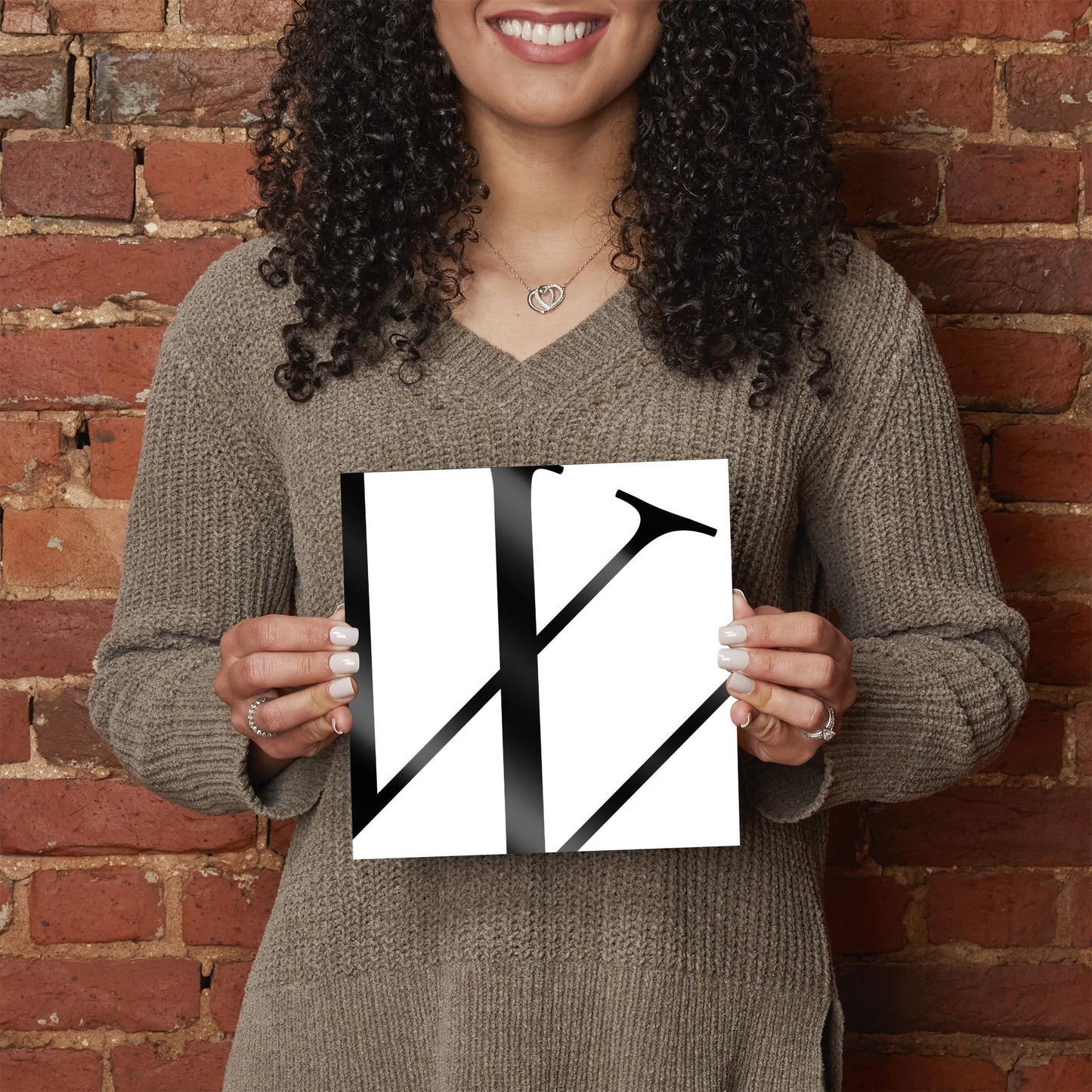 Minimal Monogram W | Hi-Def Glass Art | Eaches | Min 2