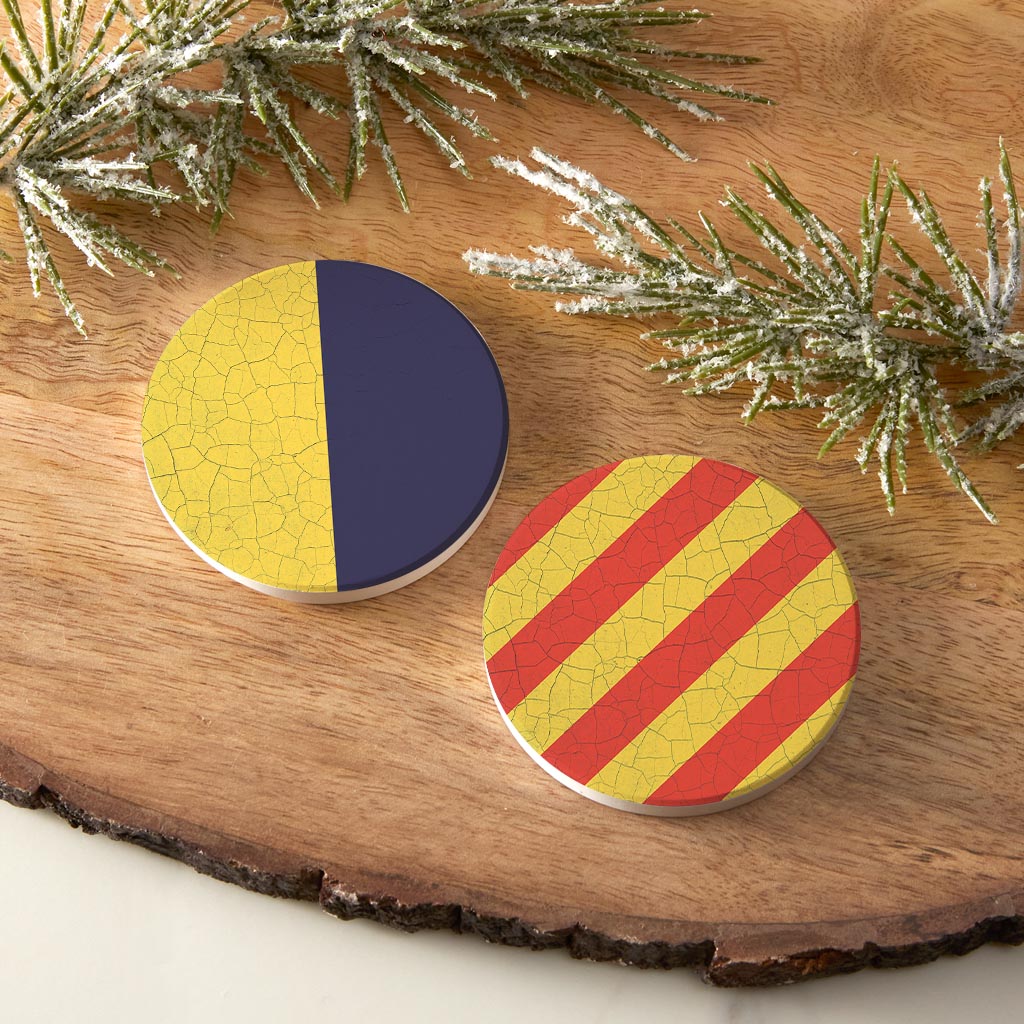 Nautical Flags | Absorbent Car Coasters | Set of 2 | Min 4