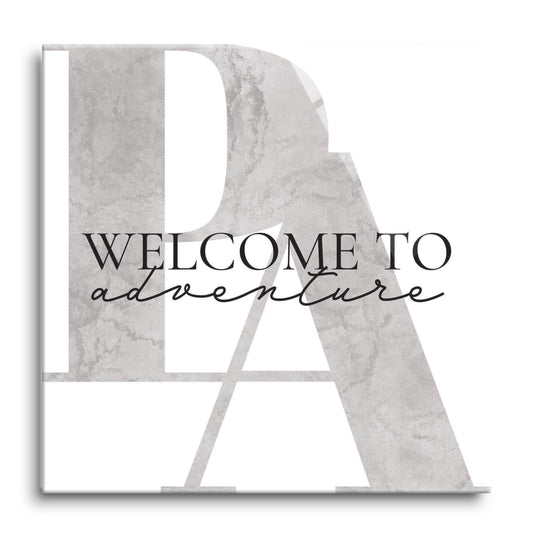 Minimalistic B&W Pennsylvania Adventure Quip | Hi-Def Glass Art | Eaches | Min 1
