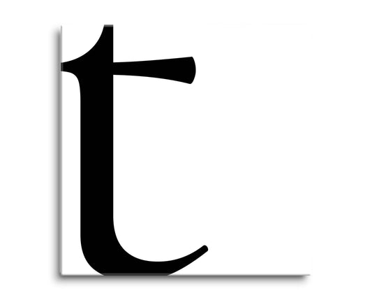 Minimal Monogram T | Hi-Def Glass Art | Eaches | Min 2