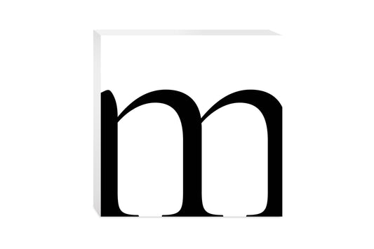 Minimal Monogram M | Wood Block | Eaches | Min 2