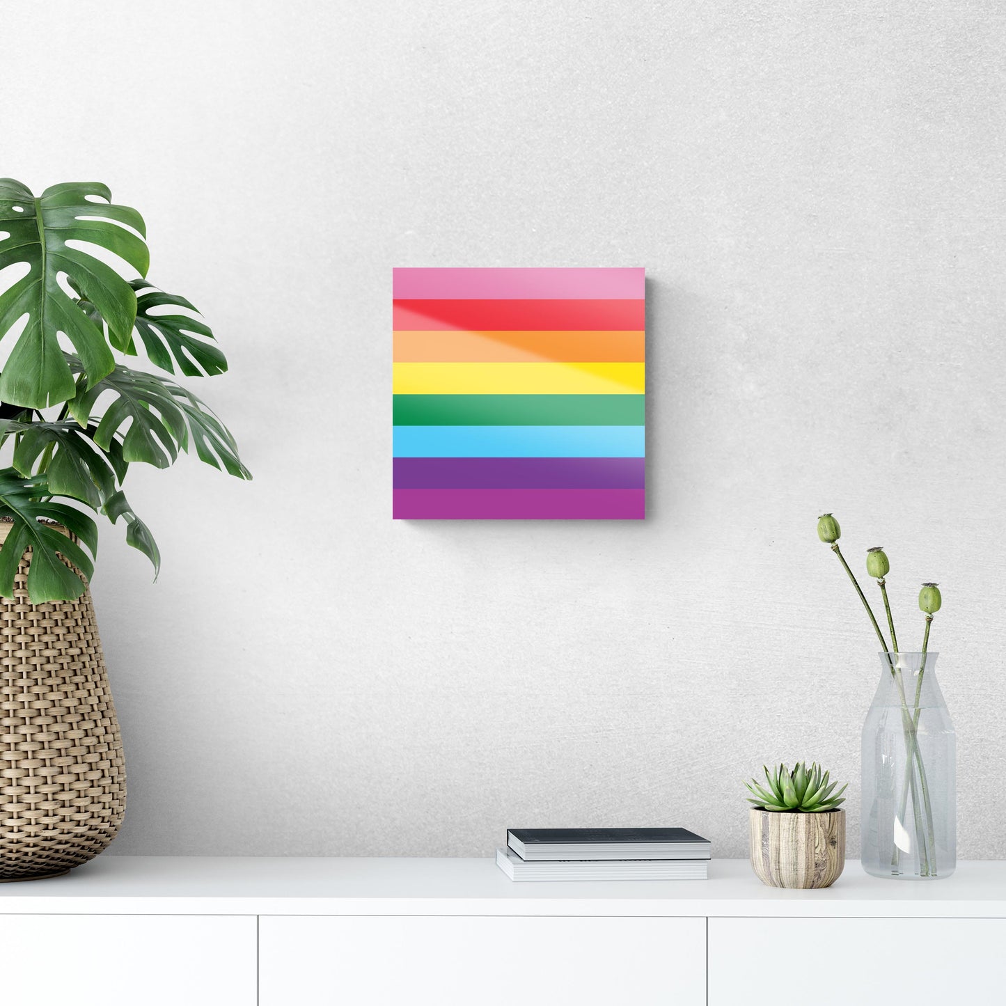 Original Pride Flag Colors | Hi-Def Glass Art | Eaches | Min 1