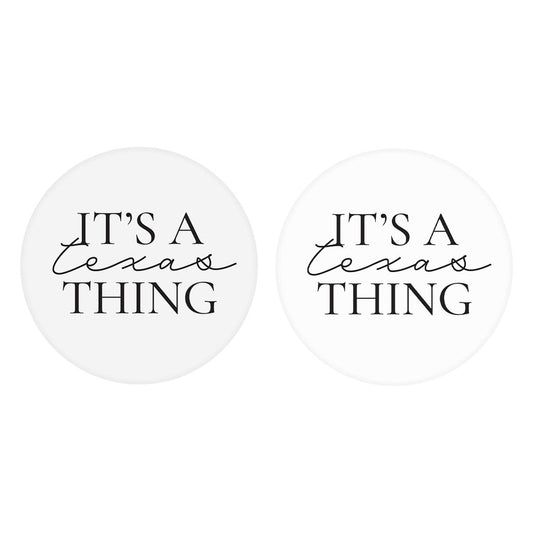Modern Its A Texas Thing| Absorbent Car Coasters | Set of 2 | Min 4