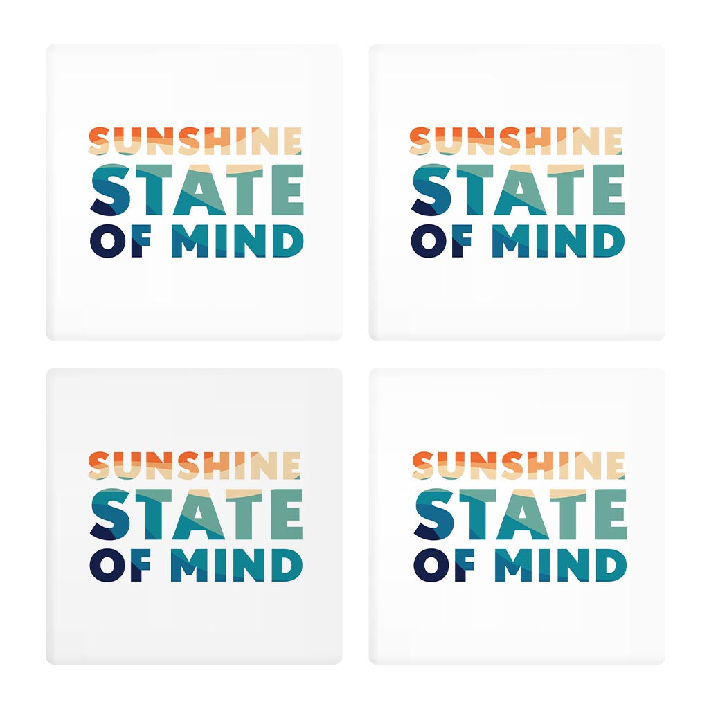 Sunshine State Of Mind | Absorbent Coasters | Set of 4 | Min 2
