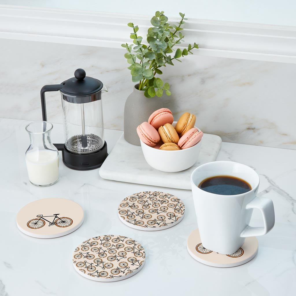 Vintage Bike With Pattern | Absorbent Coasters | Set of 4 | Min 2