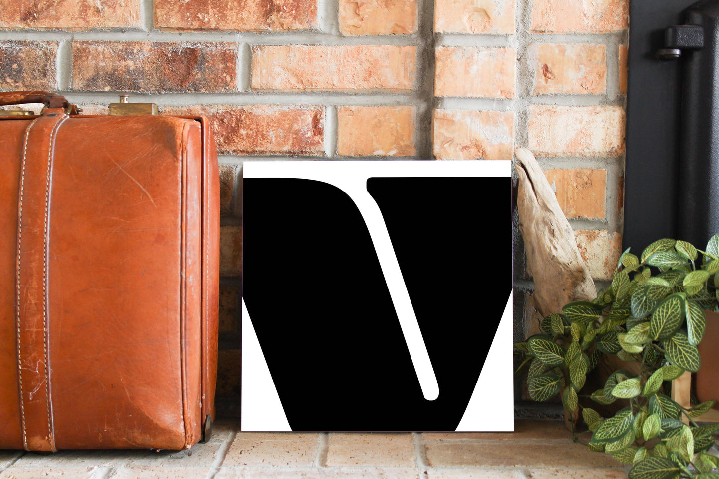 Fun Chunky Monogram V | Wood Sign | Eaches | Min 2