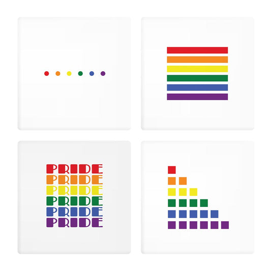 Minimalistic Pride Patterns | Absorbent Coasters | Set of 4 | Min 2