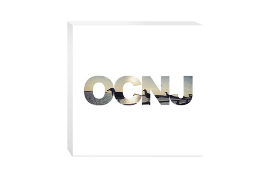 OCNJ Photo With Text | Wood Block | Eaches | Min 2