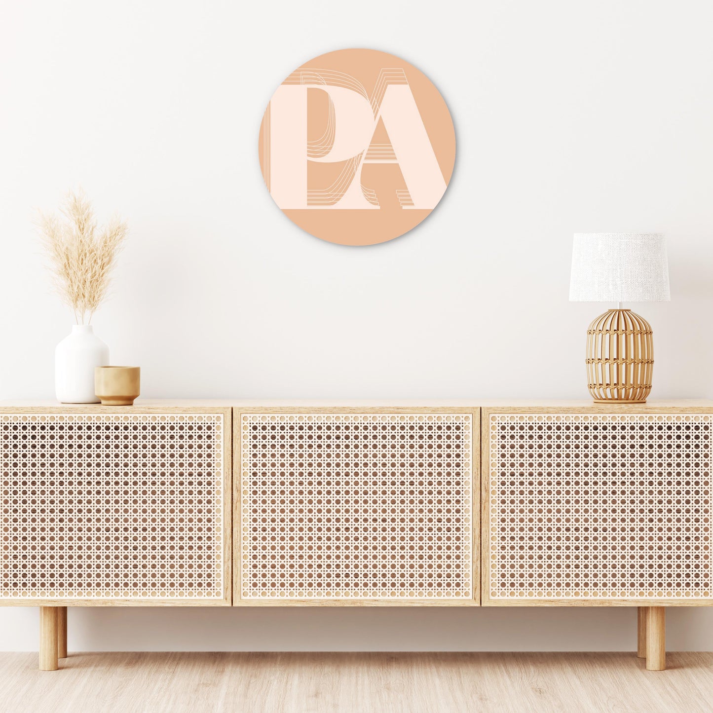 Modern Minimalist Pennsylvania Pa Initials Light | Wood Sign | Eaches | Min 1