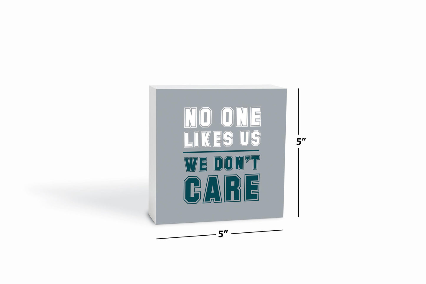 Modern Minimalist Pennsylvania We Dont Care | Wood Block | Eaches | Min 4