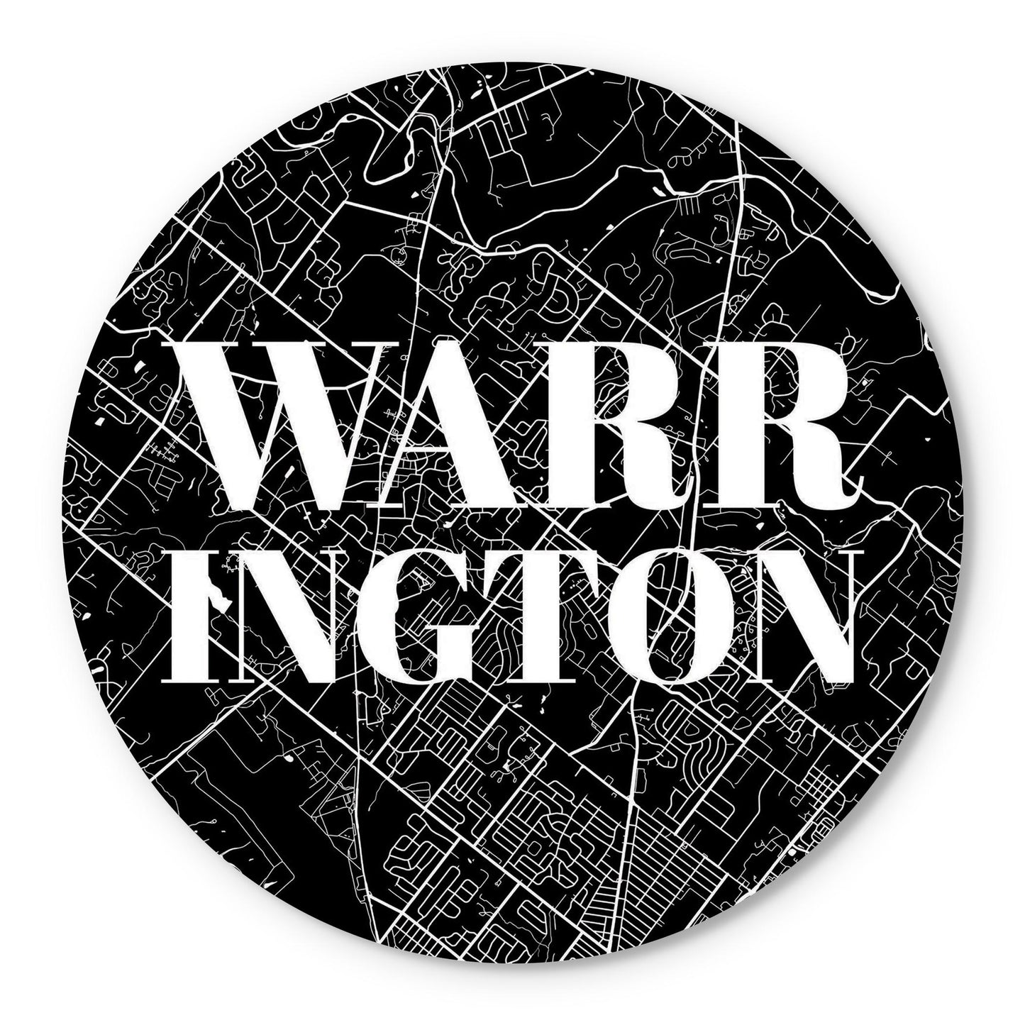 Minimalistic B&W Pennsylvania Warrington Map | Wood Sign | Eaches | Min 1
