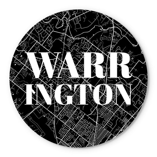 Minimalistic B&W Pennsylvania Warrington Map | Wood Sign | Eaches | Min 1