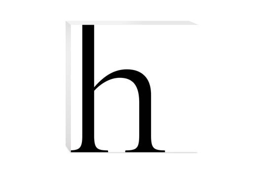 Minimal Monogram H | Wood Block | Eaches | Min 2