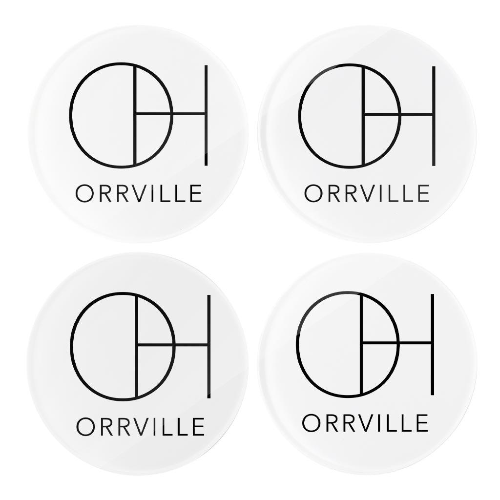 Orrville Oh State Initials And City Name | Hi-Def Glass Coasters | Set of 4 | Min 2