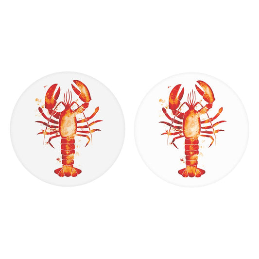 East Coast Water Color Lobster| Absorbent Car Coasters | Set of 2 | Min 4