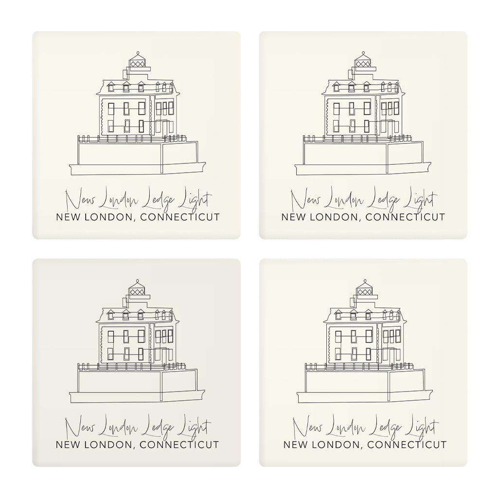 New London Lodge Light | Absorbent Coasters | Set of 4 | Min 2