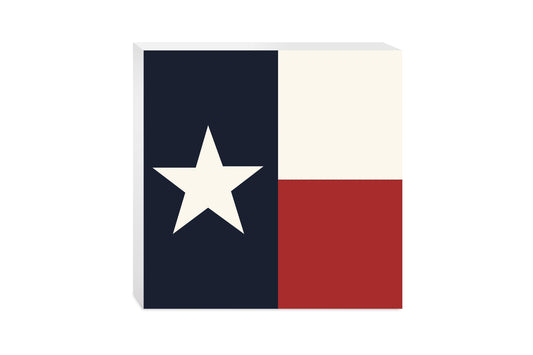 Modern Minimalist Texas Colors Flag | Wood Block | Eaches | Min 2