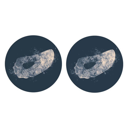Louisiana Colorful Water Color Oyster | Absorbent Car Coasters | Set of 2 | Min 4