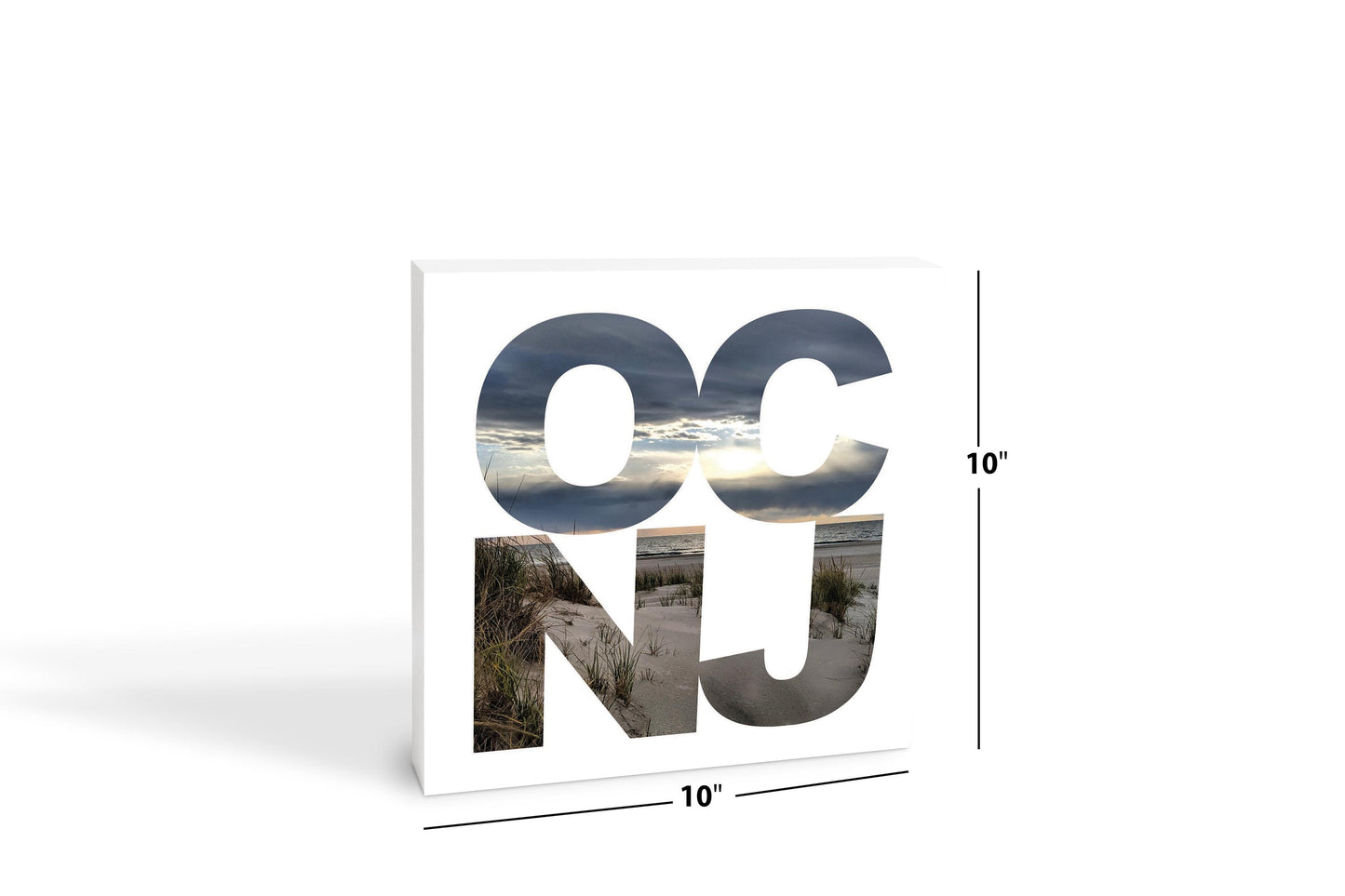 OCNJ Photo With Text | Wood Block | Eaches | Min 2