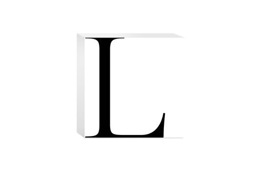 Minimal Monogram L| Wood Block | Eaches | Min 4