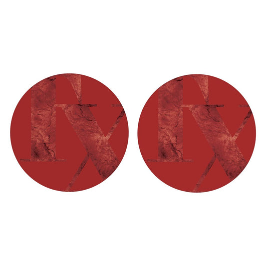 Modern Minimalist Texas Red Tx | Absorbent Car Coasters | Set of 2 | Min 4