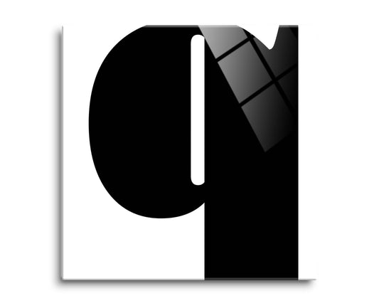 Fun Chunky Monogram Q | Hi-Def Glass Art | Eaches | Min 2
