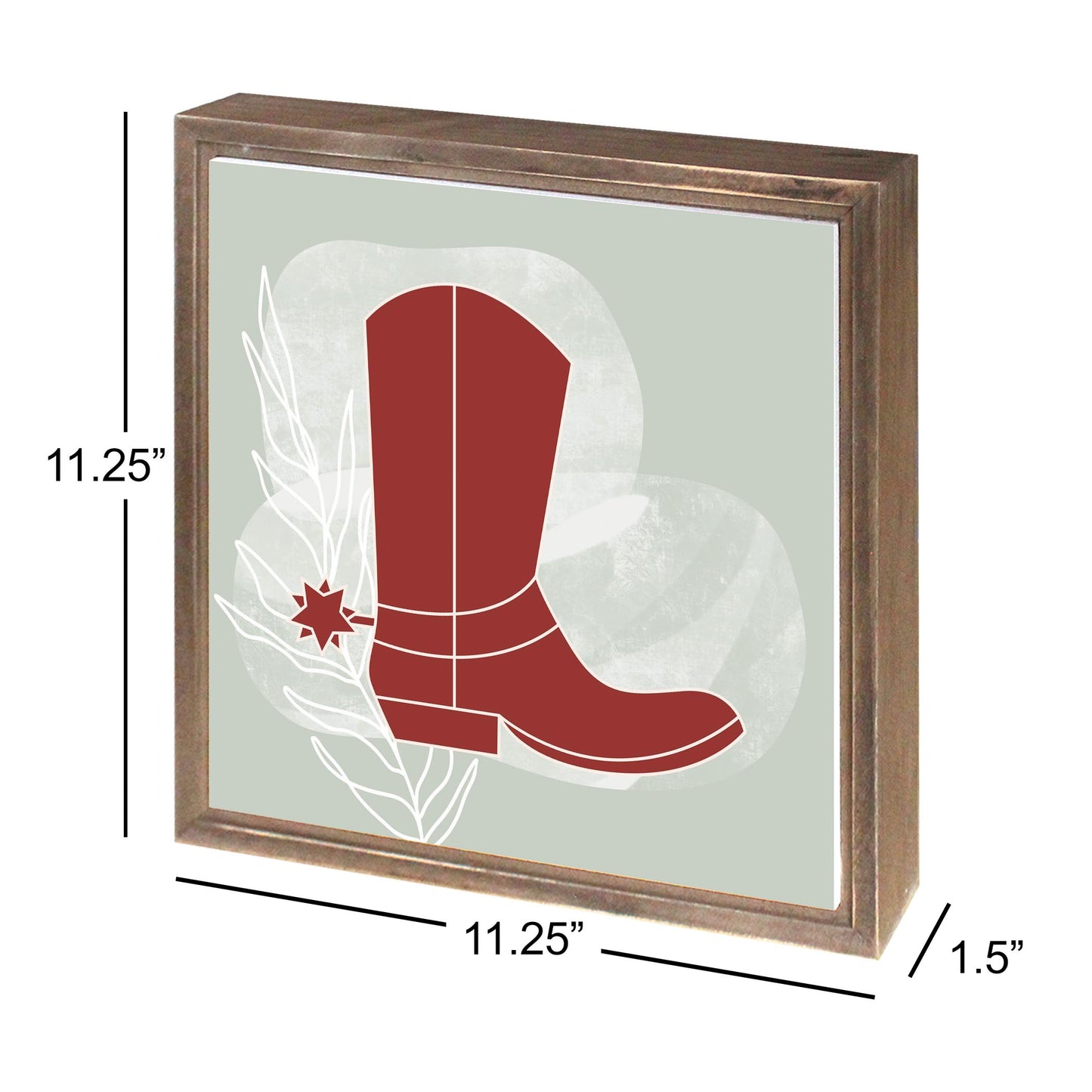 Modern Minimalist Oklahoma Boot | Wood Sign | Eaches | Min 1