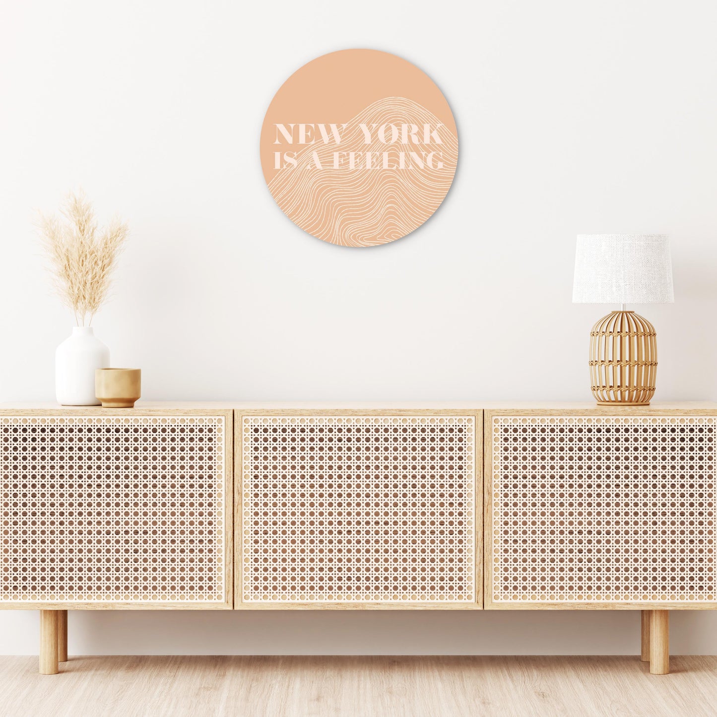 Modern Minimalist New York Is A Feeling | Wood Sign | Eaches | Min 1