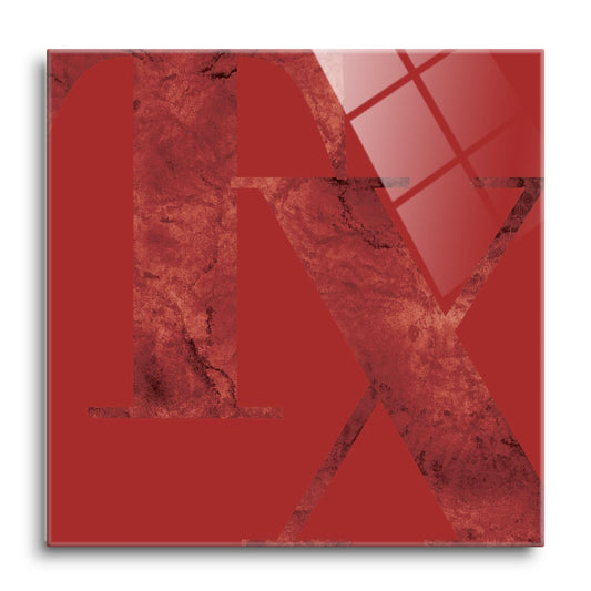 Modern Minimalist Texas Red Tx | Hi-Def Glass Art | Eaches | Min 1