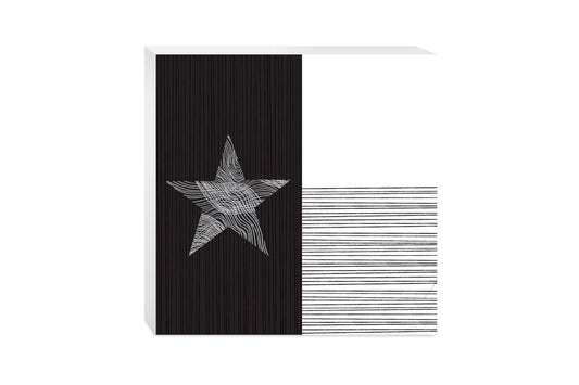 Modern Texas State Flag Abstract Lines | Wood Block | Eaches | Min 2