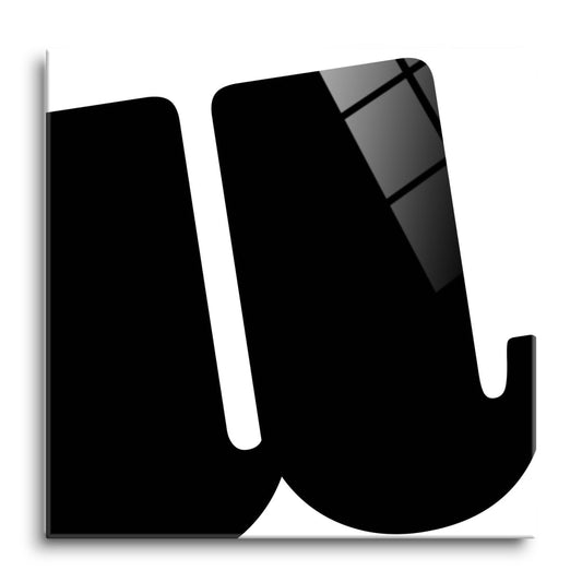 Fun Chunky Monogram U | Hi-Def Glass Art | Eaches | Min 1