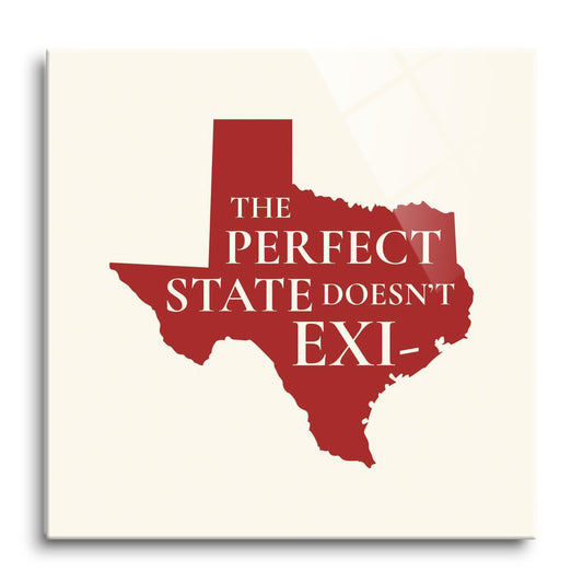 Modern Minimalist Texas Colors Perfect State | Hi-Def Glass Art | Eaches | Min 1