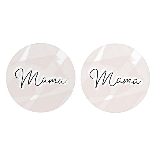 Modern Minimalist Mothers Day Mama | Absorbent Car Coasters | Set of 2 | Min 4