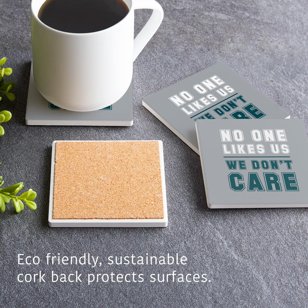 Modern Minimalist Pennsylvania We Dont Care | Absorbent Coasters | Set of 4 | Min 2