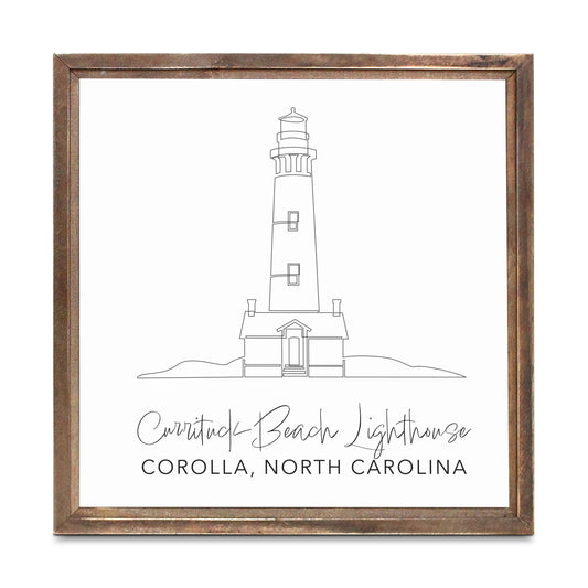 Currituck Beach Lighthouse | Wood Sign | Eaches | Min 1