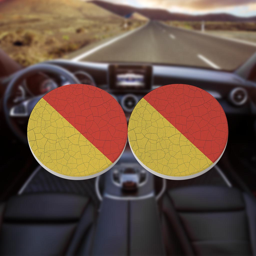 Nautical Flag Oscar| Absorbent Car Coasters | Set of 2 | Min 4