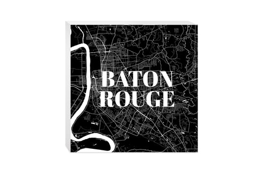 Modern Louisiana Baton Rouge Map | Wood Block | Eaches | Min 2