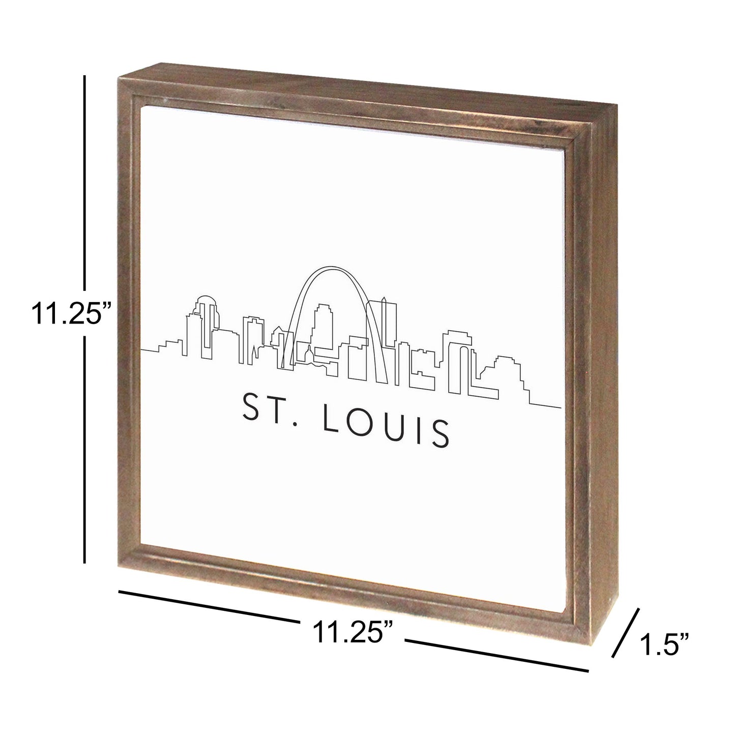 Minimalist B&W Missouri St Louis Skyline | Wood Sign | Eaches | Min 1
