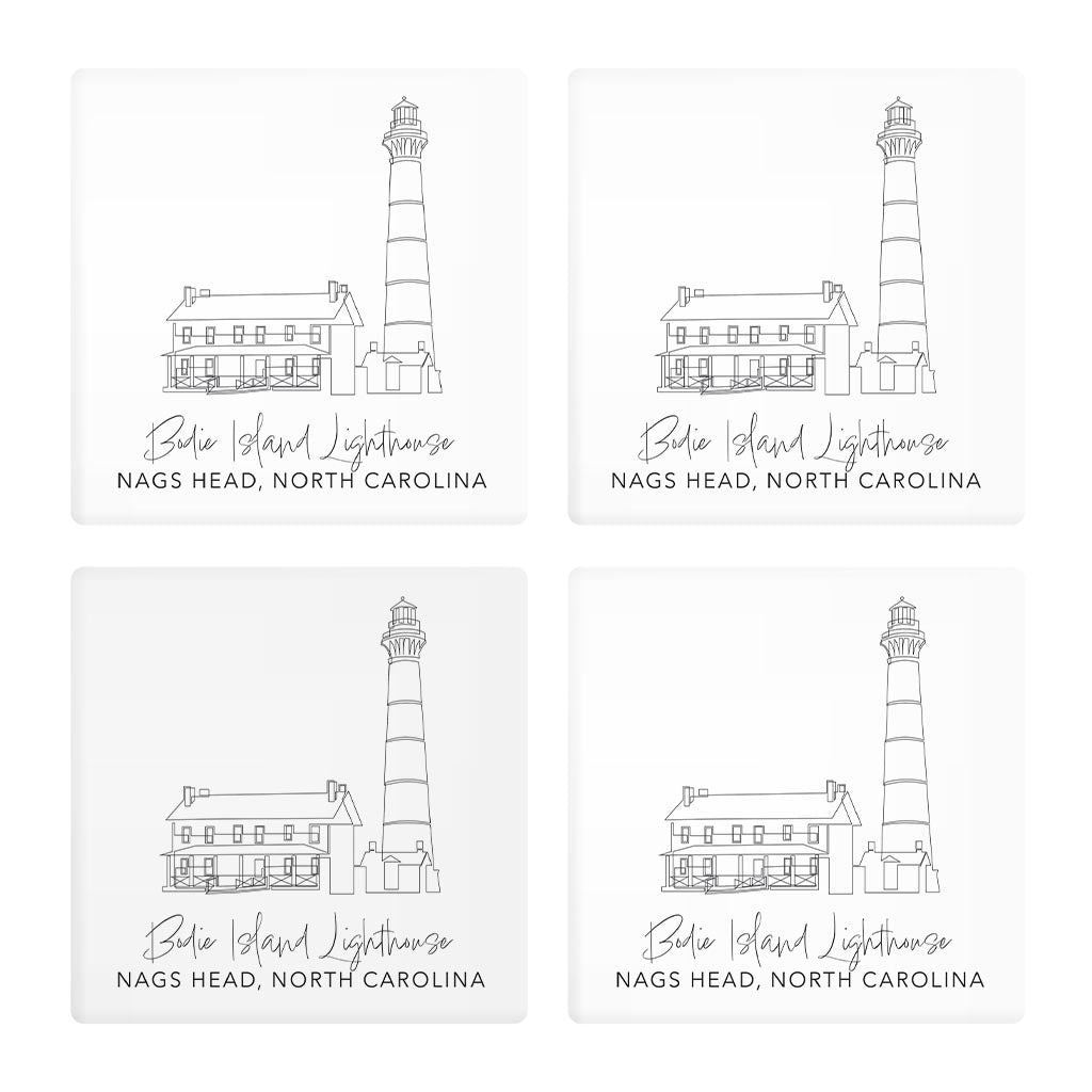 Bodie Island Lighthouse | Absorbent Coasters | Set of 4 | Min 2