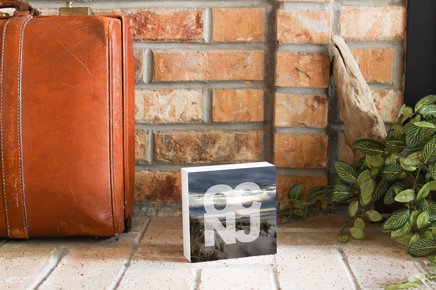OCNJ Photo With Text | Wood Block | Eaches | Min 4