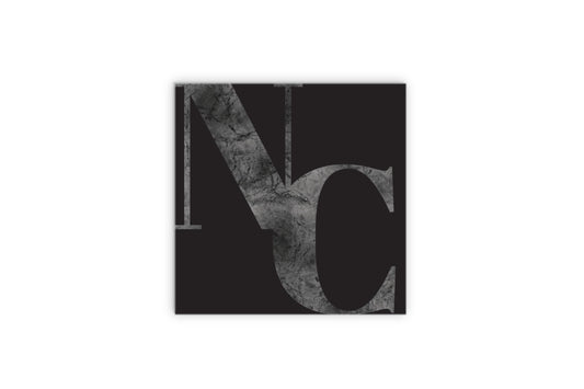 Minimalistic B&W North Carolina Black Initials | Wood Sign | Eaches | Min 2
