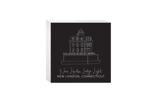 Black New London Lodge Light| Wood Block | Eaches | Min 4